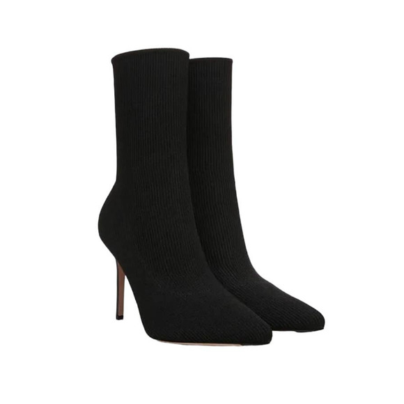 Veronica Beard Shoes - NWOB Veronica Beard Black Lisa Knit High Stiletto Heel Bootie Heel Size 7